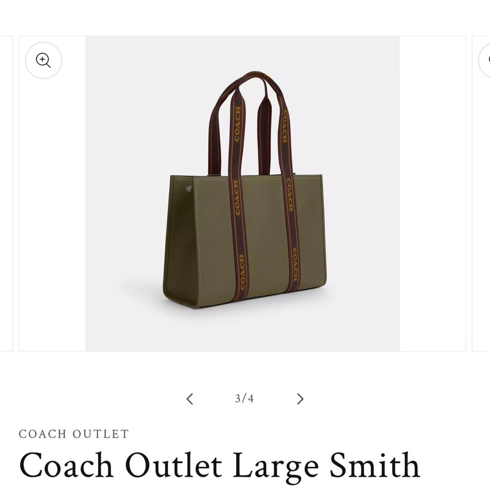 Coach Olive and Brown Tote Bag - Picture 6 of 9